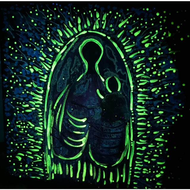 "For My Daughter" Original Bioluminescent 18’c18’ Painting by Vicky Naranjo For Sale - Image 16 of 16