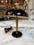 Vintage Black Dome Table Lamp With Brass Stem 1950s For Sale In Los Angeles - Image 6 of 8