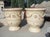 Ceramic Pair of Large Ivory Yellow Glazed French Anduze Pots With Fleur De Lys For Sale - Image 7 of 18