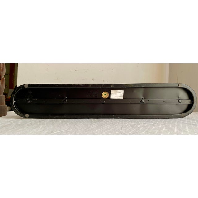 Mid 20th Century Striking Abstract Cubist Colorful Sculpture MCM Black Metal Candle Stand Unsigned For Sale - Image 5 of 7