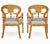Biedermeyer Dining Table With One Leaf and Six Matching Dining Chairs With Blue Upholstery For Sale - Image 10 of 16