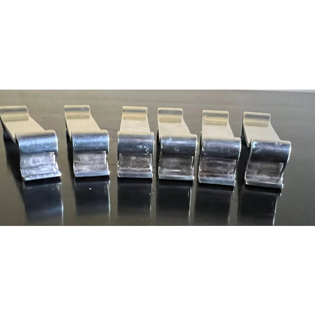 Metal Luc Lanel Designed Knife Rests by Christofle- Set of 12 For Sale - Image 7 of 11