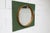 Mid-Century Modern Round Teak Wall Mirror on Green Rectangular Board, 1960s For Sale - Image 3 of 18