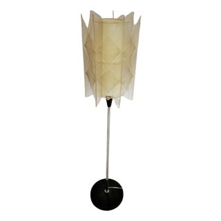 Mid-Century Czechoslovakian Floor Lamp in Nylon and Metal, 1950s For Sale