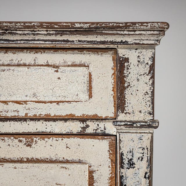 Ivory Biedermeier White-Painted Chest of Drawers, 1825 For Sale - Image 8 of 9