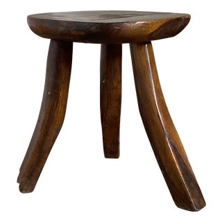Brutalist Tripod Stool, 1950s For Sale