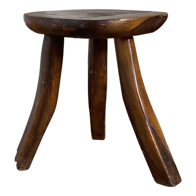 Brutalist Tripod Stool, 1950s For Sale