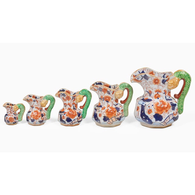 Mason's Ironstone Mason's Ironstone Set Five Jugs/Pitchers For Sale - Image 4 of 9