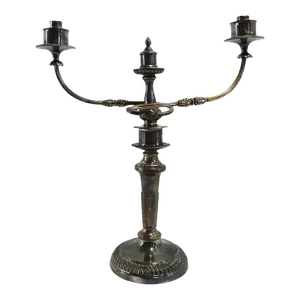 Large 19 Century English Matthew Boulton Plate Co. Sheffield Plate Three-Light Candelabrum