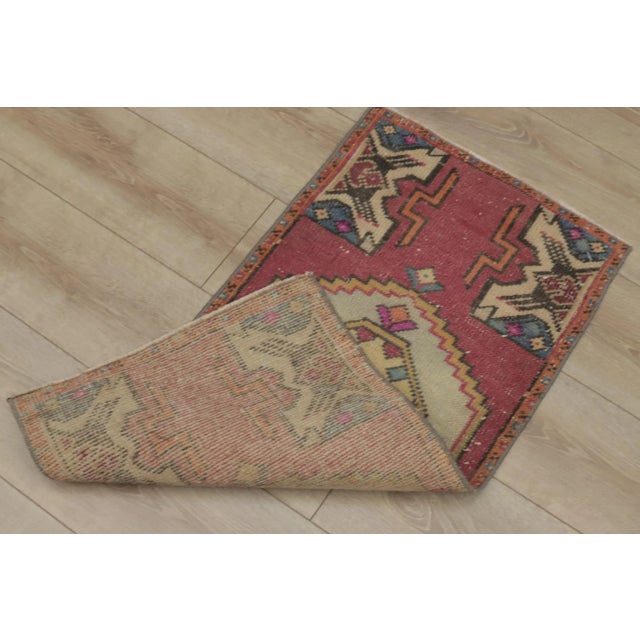 1970s Turkish Geometric Wool Oushak Rug For Sale - Image 9 of 10