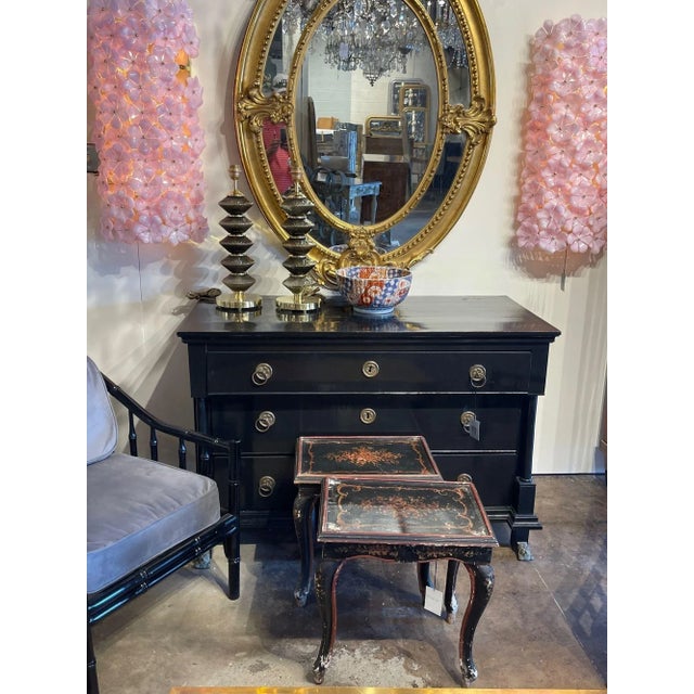 Metal Pair of Modern Smoke Colored Murano Glass and Brass Lamps For Sale - Image 7 of 8