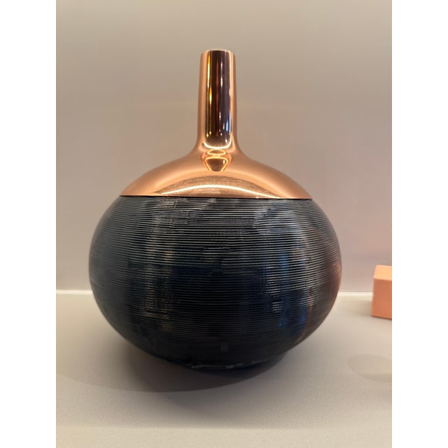 Tom Dixon Contemporary Tom Dixon 'Plum' Glass Ice Bucket, Tongs and Two Glass Set - 4pcs For Sale - Image 4 of 10