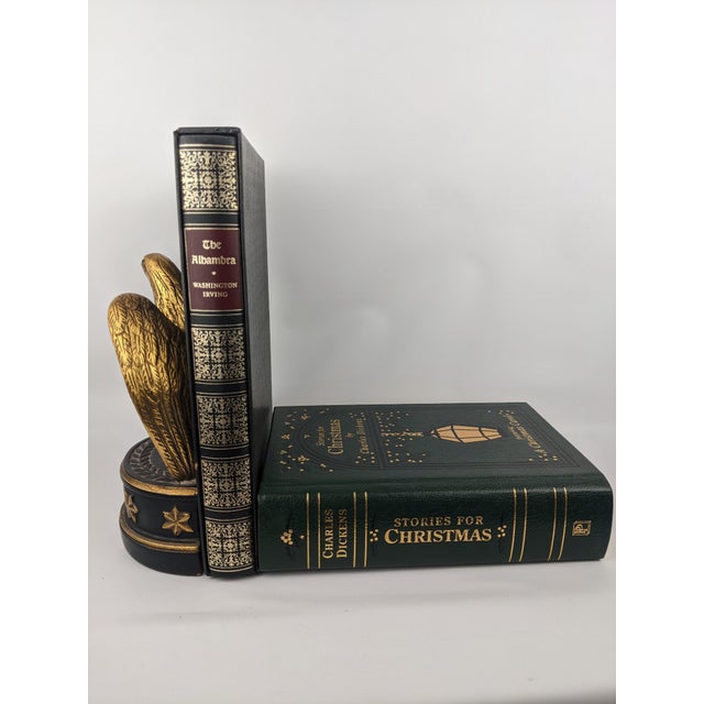 Decorative Gilt Classic Books – Heritage Press Alhambra & Green Dickens, Set of 2 For Sale - Image 11 of 17