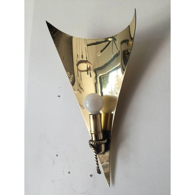 Large 1970s French Sculptural Sconces - a Pair For Sale - Image 10 of 11