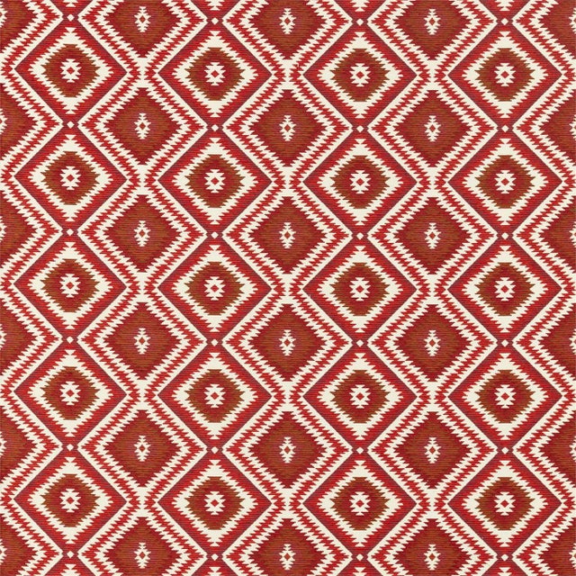 Sanderson Kelim Fabric in Madder - a Sample For Sale