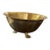 Vintage Polished Brass Gargoyle Footed Pedestal Bowl/Mini Planter For Sale