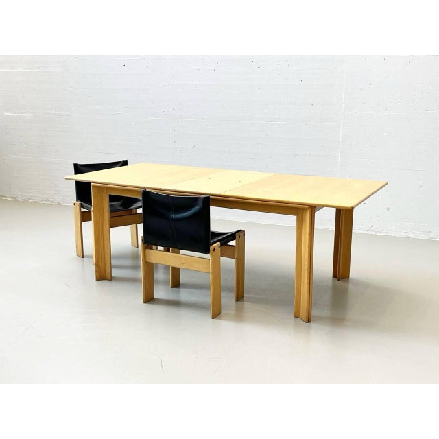 1970s Monk Chairs and Table by Afra and Tobia Scarpa for Molteni, 1973, Set of 6 For Sale - Image 5 of 18