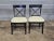 Black Set of 6 Pottery Barn Black X Back Dining Chairs With Green Striped Padded Seats For Sale - Image 8 of 13