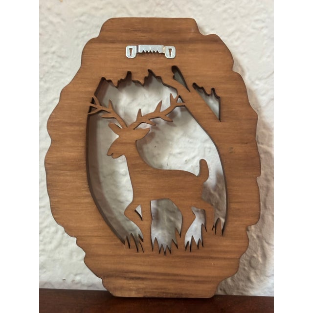 Wood Carved Reindeer Wall Hanging For Sale - Image 4 of 5