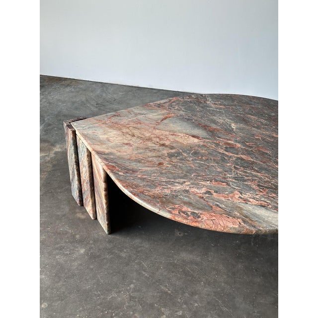 Fior Di Pesco Marble Sculptural Coffee Table, Italy, 1980s For Sale - Image 12 of 18