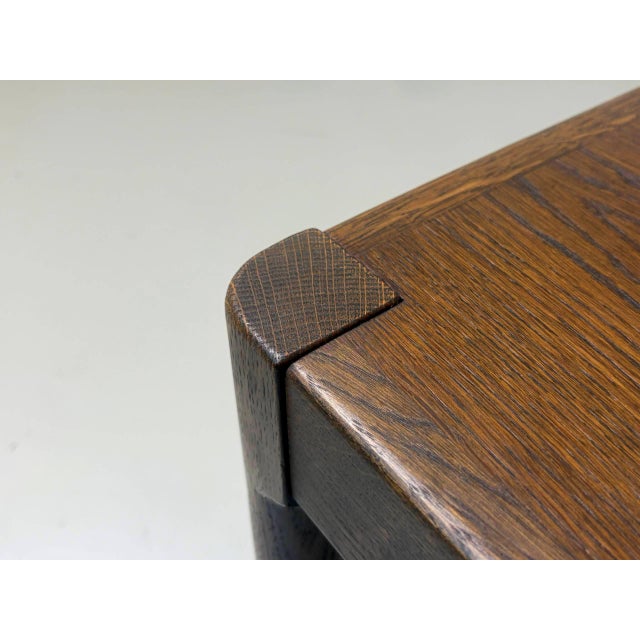 Wood Vintage Square Side Table in Oak, 1970s For Sale - Image 7 of 8