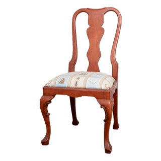 Vintage Painted Queen Anne Style Side Chair For Sale