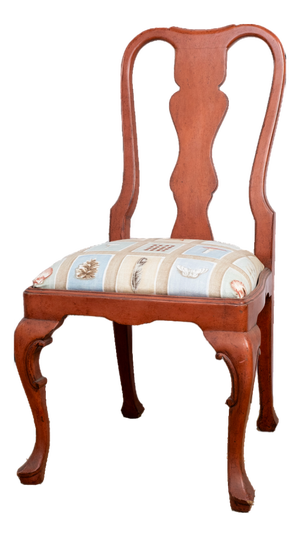 Vintage Painted Queen Anne Style Side Chair