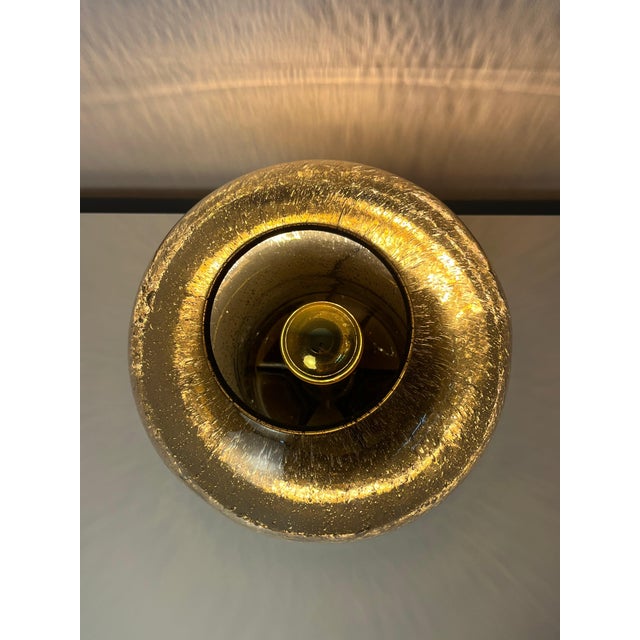 Brown Brown Mushroom Lamp with Glass Inclusion from Süssmuth Leuchten, 1970s For Sale - Image 8 of 11