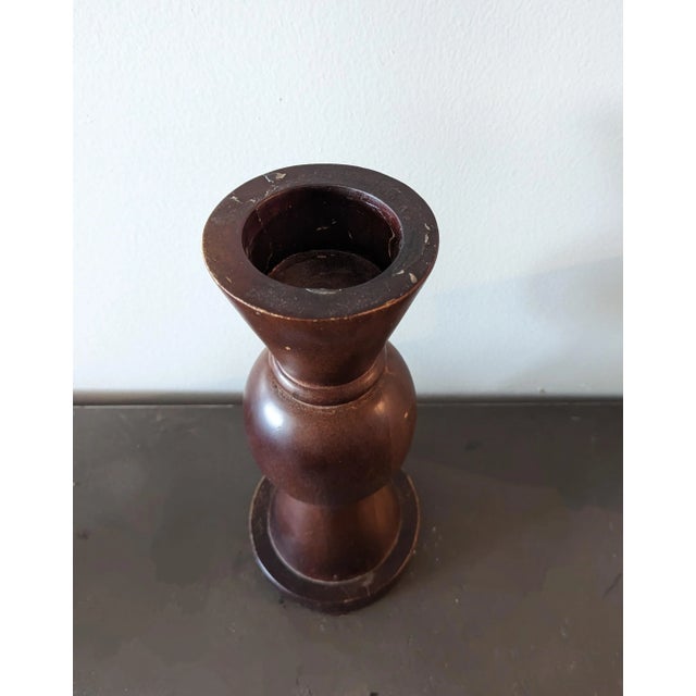90's Wooden Indoor/Outdoor Candle Holder For Sale - Image 4 of 5