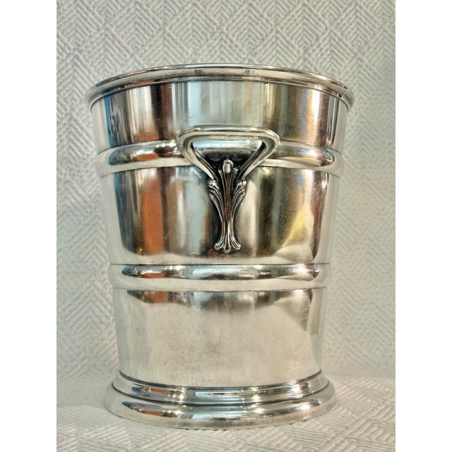 Friedman 1930’s Art Deco Friedman Silver Co Silver Plate Champagne or Ice Bucket For Sale - Image 4 of 8