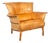 Pacific Green 'Navajo' Cognac Leather & Rattan Lounge Chair For Sale