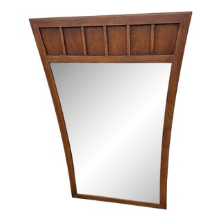Vintage Danish Modern Century Furniture Wall Mirror Rectangular Dresser Chest For Sale