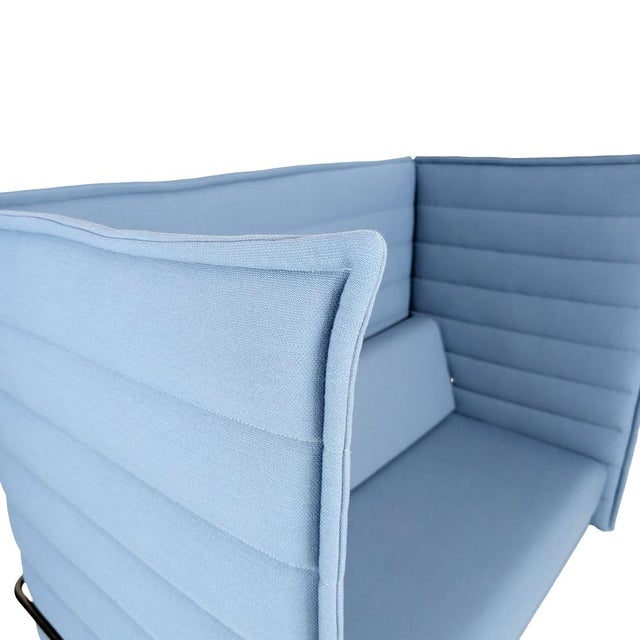 Blue Two-Seater Alcove Highback Sofa from Vitra For Sale - Image 8 of 11