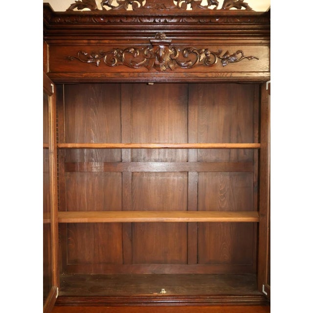 Brown 19th Century French Renaissance Revival Oak Cabinet Buffet Sideboard Huntboard For Sale - Image 8 of 14