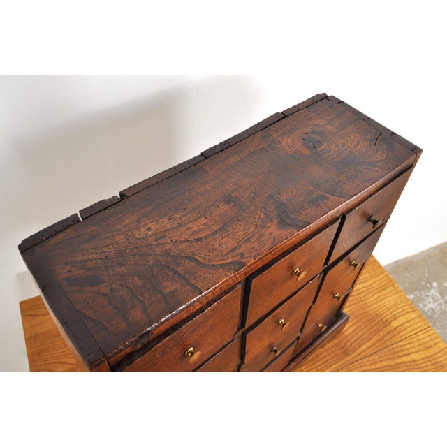 Brown Small Oak Haberdashery Chest of Drawers, 18th Century For Sale - Image 8 of 12