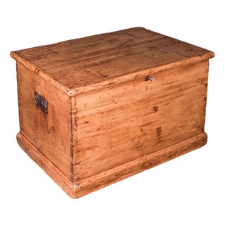 Antique Carriage Chest, English, Pine, Country House Storage Trunk, Victorian For Sale