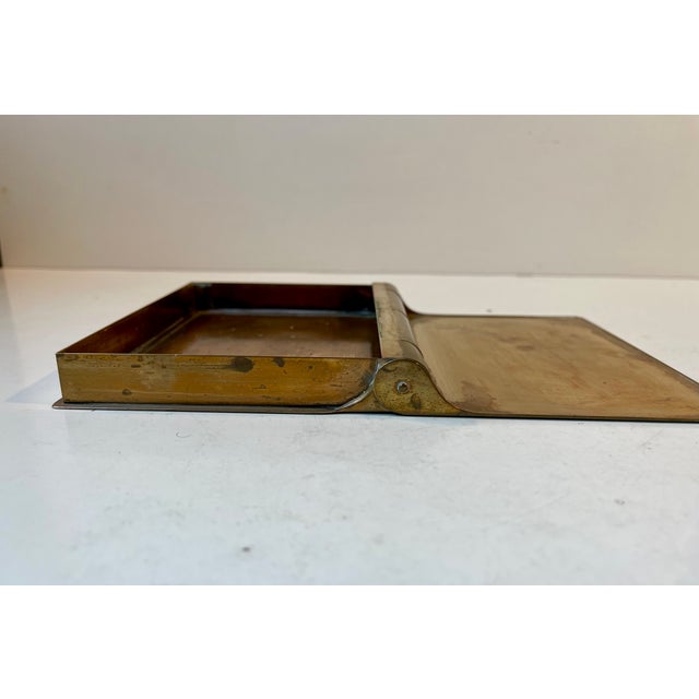 Concealed Guilloché Brass Box, 1930s For Sale - Image 4 of 8