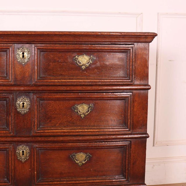 English Oak Chest of Drawers For Sale - Image 3 of 10