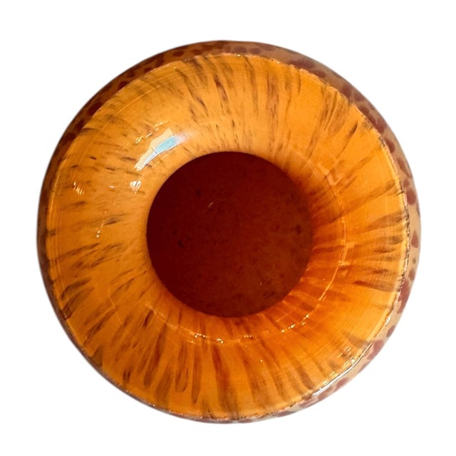 Late 20th Century Late 20th Century Italian Tortoiseshell Art Glass Vase For Sale - Image 5 of 12