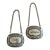 Vintage Ornate Pewter Gin and Scotch Liquor Decanter Tags, Set of 2 For Sale