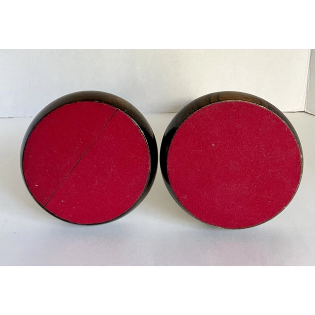 Brown 1920's English Descending "Bobbin" Solid Wood Candlestick Holders For Sale - Image 8 of 9