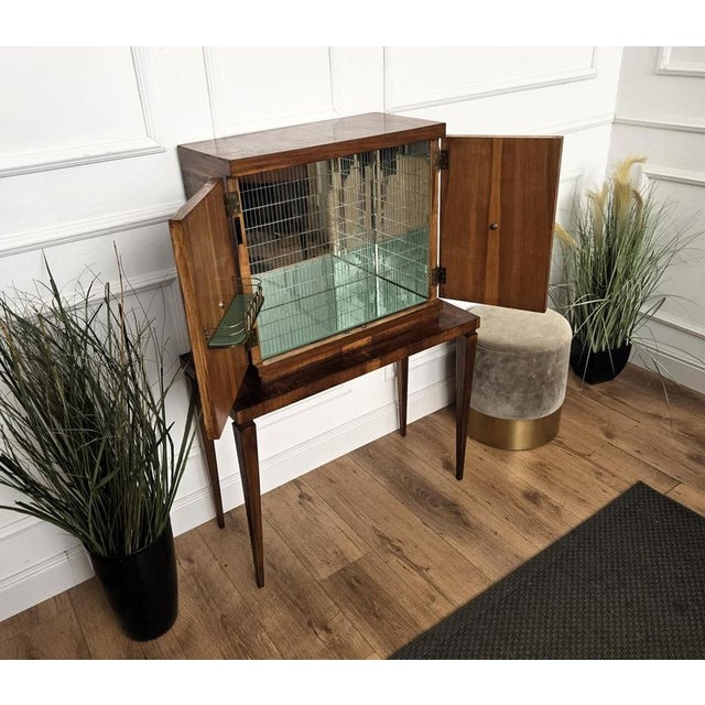 Brown Vintage Italian Walnut Bar Cabinet, 1950s For Sale - Image 8 of 11
