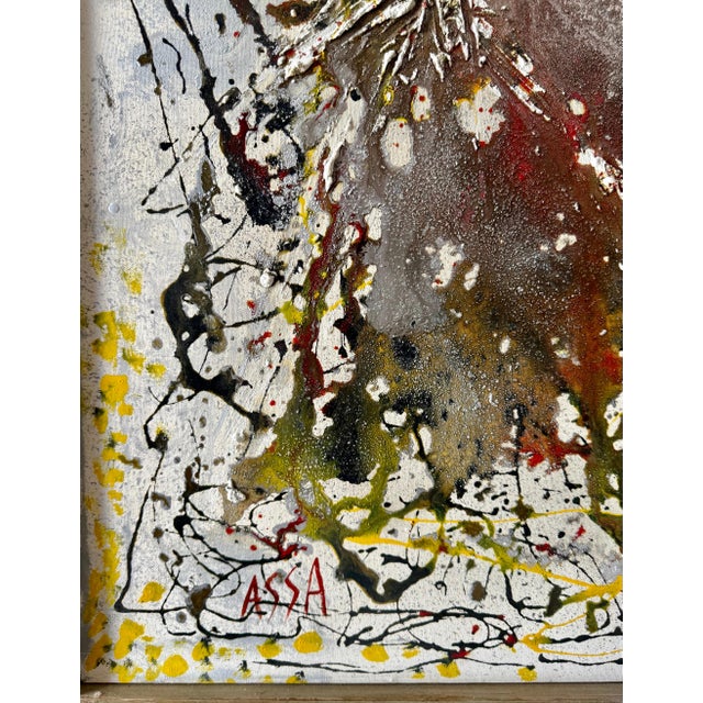 Fereydoun Rahimi Assa, Modernist Persian Iranian Middle Eastern Abstract Fereydoun Assa Oil Painting For Sale - Image 15 of 16