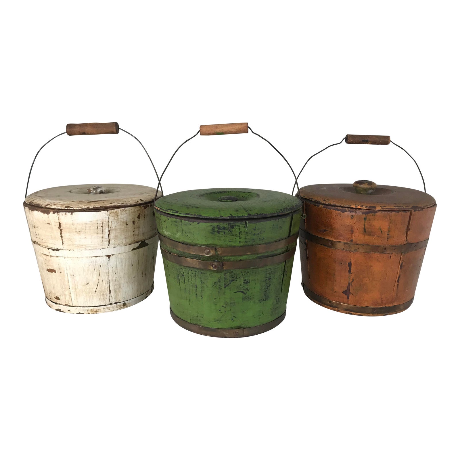 Vintage Woodenware Buckets Set of 3 Chairish