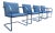 Set of 4 Tubular Chrome “Brno” Chairs Ludwig Mies Van Der Rohe for Thonet For Sale