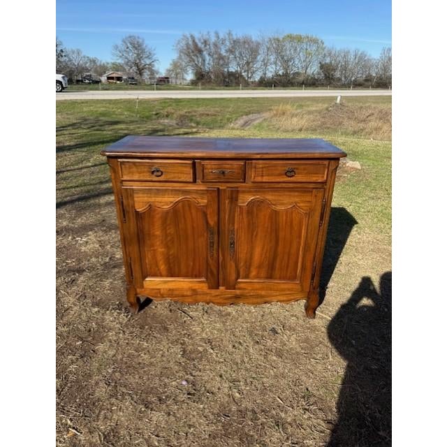 French Country 19th Century French Country Louis XV Solid Walnut Sideboard / Buffet For Sale - Image 3 of 16