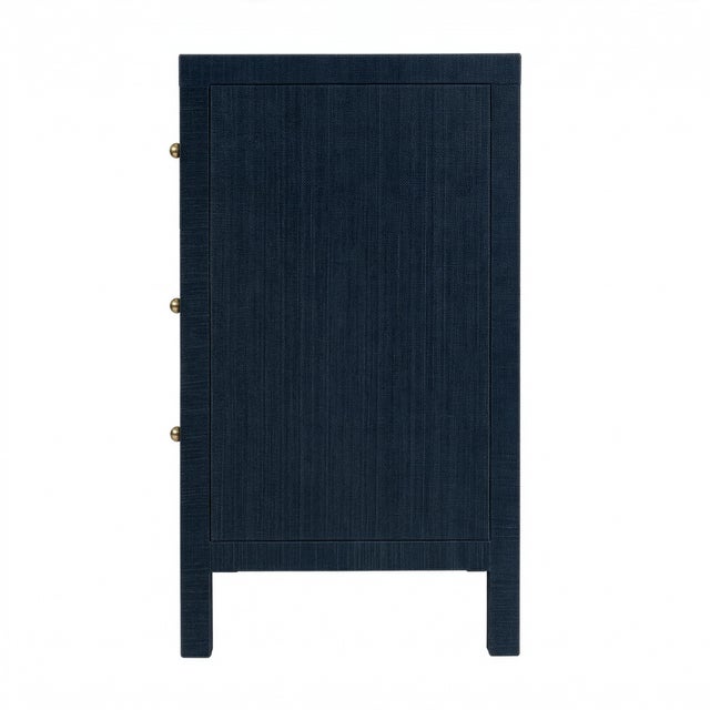 Blue Nora 60 in. W Raffia 6 Drawer Dresser, Blueberry For Sale - Image 8 of 11