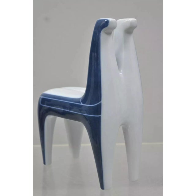 Mid 20th Century Agnethe Jorgensen for B&g Bing and Grondahl Porcelain Double Horse Statue Figure For Sale - Image 12 of 12