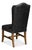 2020s Leather Wingback Dining Chairs in Black, Sets of 2 For Sale - Image 5 of 11