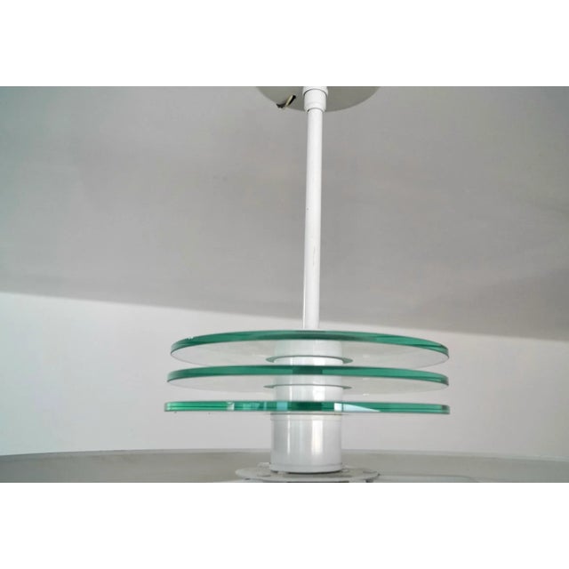 1980’s Postmodern Art Deco Pendant Ceiling Light For Sale - Image 10 of 12